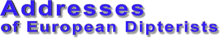 Addresses of European Dipterists