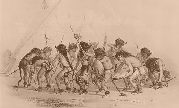 Bison-dance [after CATLIN, 1844]