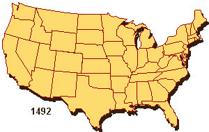 Ceding of territory till 1492, USA