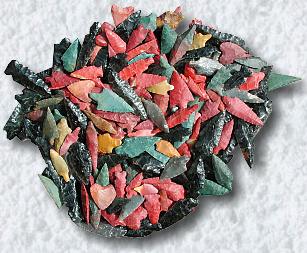 von Christian Fischer hergestellte Steinklingen aus Obsidian